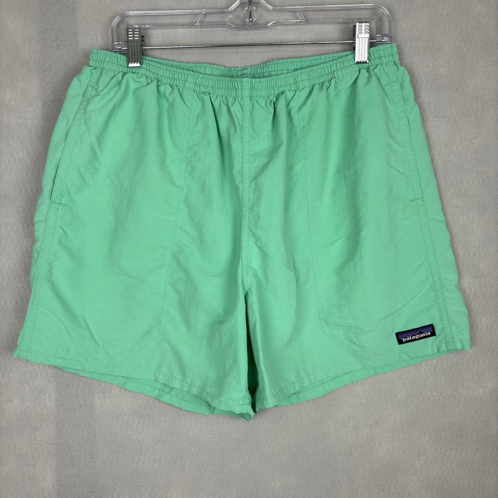 Patagonia Baggies Shorts Men’s Large Blue Teal 4.5” Lined Nylon Swim Outdoors